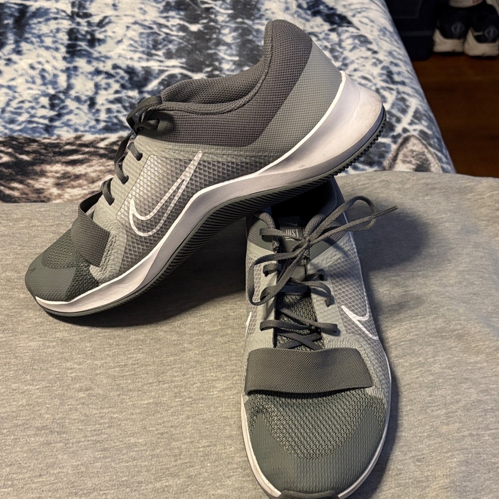 Nike Charcoal and White Sport Sneakers